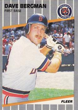 #129 Dave Bergman - Detroit Tigers - 1989 Fleer Baseball