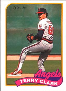 #129 Terry Clark - California Angels - 1989 O-Pee-Chee Baseball