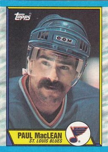 #129 Paul MacLean - St. Louis Blues - 1989-90 Topps Hockey