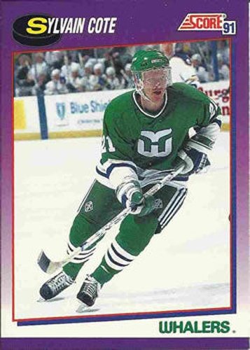 #129 Sylvain Cote - Hartford Whalers - 1991-92 Score American Hockey