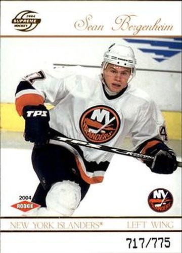 #129 Sean Bergenheim - New York Islanders - 2003-04 Pacific Supreme Hockey
