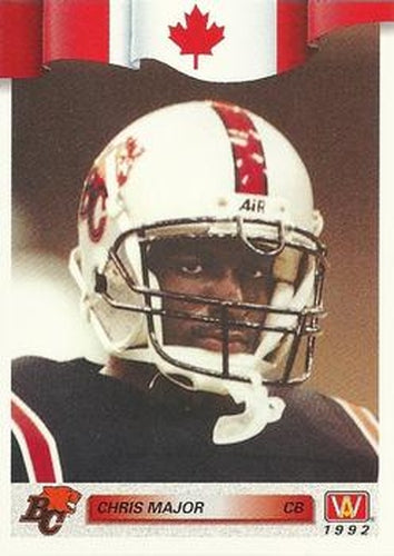 #129 Chris Major - British Columbia Lions - 1992 All World CFL Football