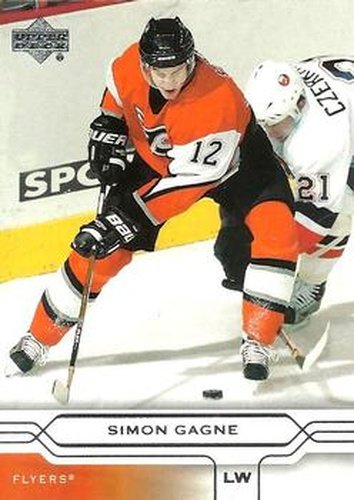 #129 Simon Gagne - Philadelphia Flyers - 2004-05 Upper Deck Hockey
