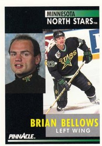 #129 Brian Bellows - Minnesota North Stars - 1991-92 Pinnacle Hockey