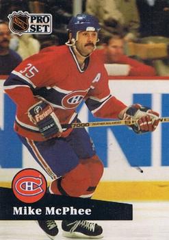 #129 Mike McPhee - 1991-92 Pro Set Hockey