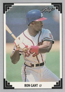 #129 Ron Gant - Atlanta Braves - 1991 Leaf Baseball