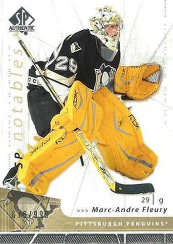 #129 Marc-Andre Fleury - Pittsburgh Penguins - 2006-07 SP Authentic Hockey