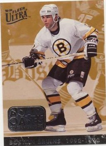 #12 Adam Oates - Boston Bruins - 1993-94 Ultra Hockey - Adam Oates Career Highlights