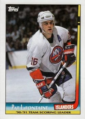#12 Pat LaFontaine - New York Islanders - 1991-92 Topps Hockey - Team Scoring Leaders