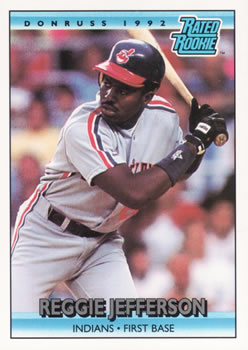 #12 Reggie Jefferson - Cleveland Indians - 1992 Donruss Baseball