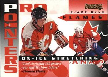 #12 Theoren Fleury - Calgary Flames / Canada - 1995-96 Donruss Hockey - Pro Pointers