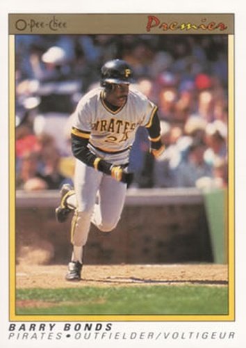 #12 Barry Bonds - Pittsburgh Pirates - 1991 O-Pee-Chee Premier Baseball