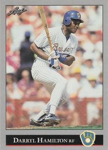 #12 Darryl Hamilton - Milwaukee Brewers - 1992 Leaf Baseball