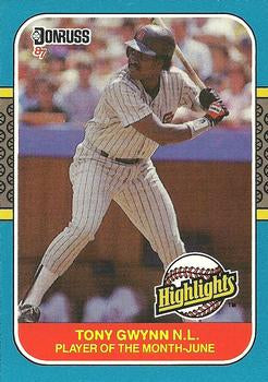 #12 Tony Gwynn - San Diego Padres - 1987 Donruss Highlights Baseball