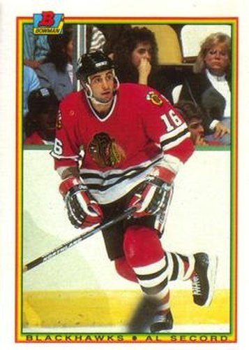#12 Al Secord - Chicago Blackhawks - 1990-91 Bowman Hockey
