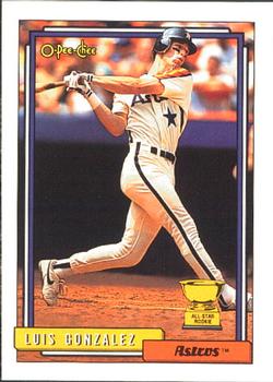 #12 Luis Gonzalez - Houston Astros - 1992 O-Pee-Chee Baseball