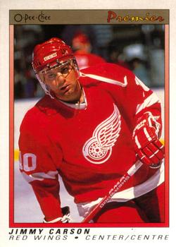 #12 Jimmy Carson - Detroit Red Wings - 1990-91 O-Pee-Chee Premier Hockey