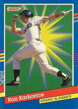 #12 Ron Karkovice - Chicago White Sox - 1991 Donruss Baseball - Grand Slammers