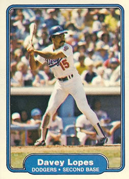 #12 Davey Lopes - Los Angeles Dodgers - 1982 Fleer Baseball