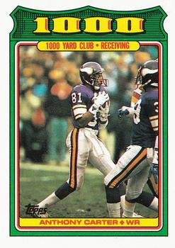 #12 Anthony Carter - Minnesota Vikings - 1988 Topps Football - 1000 Yard Club