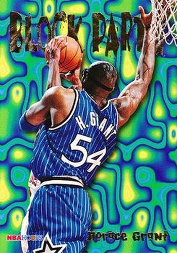 #12 Horace Grant - Orlando Magic - 1995-96 Hoops Basketball - Block Party