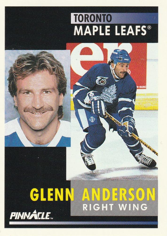 #12 Glenn Anderson - Toronto Maple Leafs - 1991-92 Pinnacle Hockey