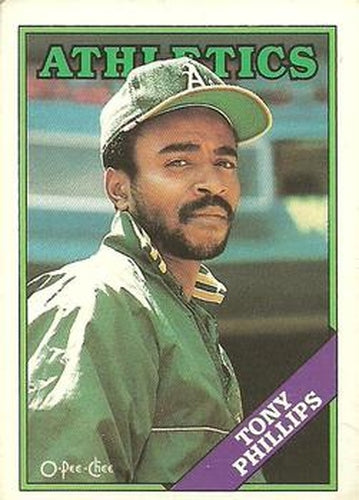 #12 Tony Phillips - Oakland Athletics - 1988 O-Pee-Chee Baseball