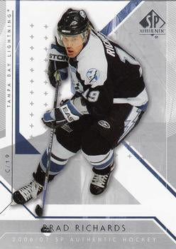 #12 Brad Richards - Tampa Bay Lightning - 2006-07 SP Authentic Hockey