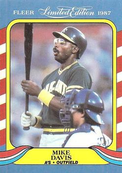 #12 Mike Davis - Oakland Athletics - 1987 Fleer Limited Edition Baseball