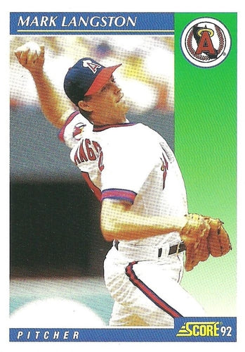#12 Mark Langston - California Angels - 1992 Score Baseball