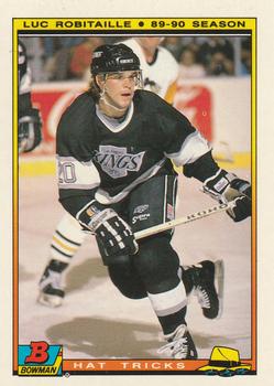 #12 Luc Robitaille - Los Angeles Kings - 1990-91 Bowman Hockey - Hat Tricks