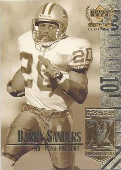 #12 Barry Sanders - Detroit Lions - 1999 Upper Deck Century Legends Football