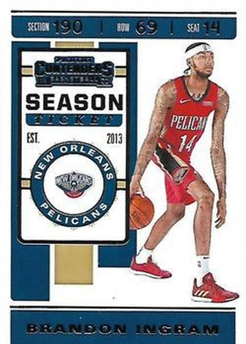 #12 Brandon Ingram - New Orleans Pelicans - 2019-20 Panini Contenders Basketball