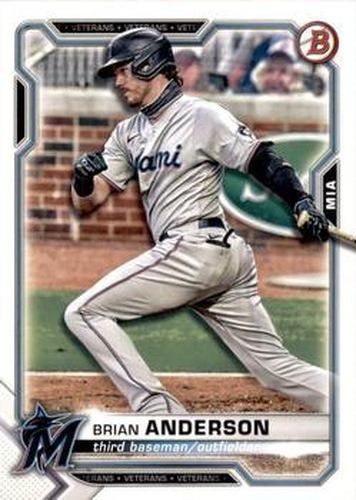 #12 Brian Anderson - Miami Marlins - 2021 Bowman Baseball