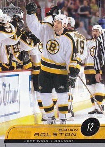 #12 Brian Rolston - Boston Bruins - 2002-03 Upper Deck Hockey