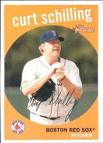 #12 Curt Schilling - Boston Red Sox - 2008 Topps Heritage Baseball