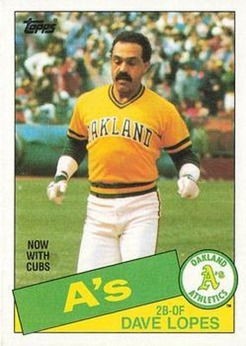 #12 Dave Lopes - Chicago Cubs - 1985 Topps Baseball