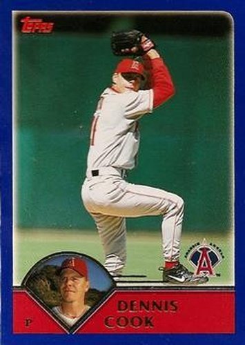 #12 Dennis Cook - Anaheim Angels - 2003 Topps Baseball