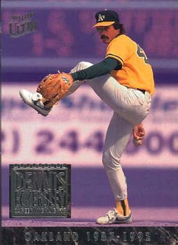 #12 Dennis Eckersley - Oakland Athletics - 1993 Ultra - Dennis Eckersley Career Highlights Baseball