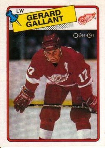 #12 Gerard Gallant - Detroit Red Wings - 1988-89 O-Pee-Chee Hockey