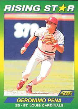 #12 Geronimo Pena - St. Louis Cardinals - 1992 Score 100 Rising Stars Baseball