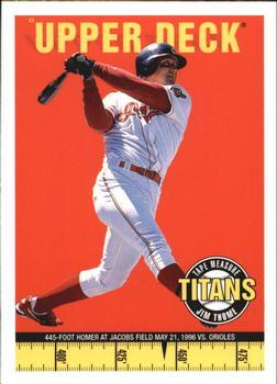 #12 Jim Thome - Cleveland Indians - 1998 Upper Deck - Tape Measure Titans Baseball