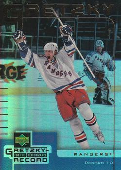 #12 Wayne Gretzky - New York Rangers - 1999-00 Upper Deck McDonald's Wayne Gretzky Performance for the Record Hockey