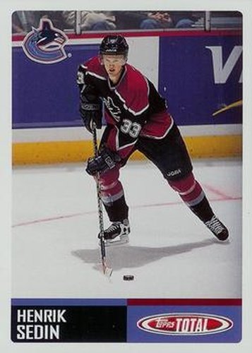 #12 Henrik Sedin - Vancouver Canucks - 2002-03 Topps Total Hockey