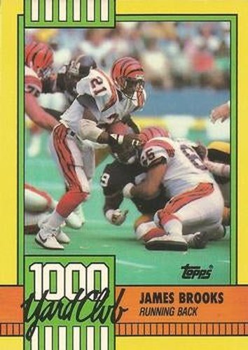 #12 James Brooks - Cincinnati Bengals - 1990 Topps Football - 1000 Yard Club