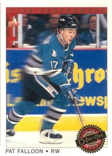 #12 Pat Falloon - San Jose Sharks - 1992-93 O-Pee-Chee Premier Hockey - Star Performers