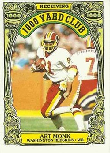 #12 Art Monk - Washington Redskins - 1986 Topps Football - 1000 Yard Club