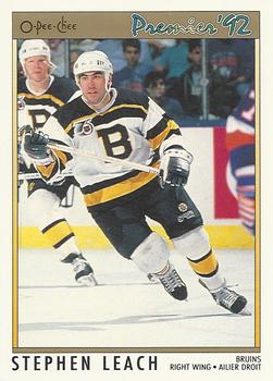 #12 Steve Leach - Boston Bruins - 1991-92 O-Pee-Chee Premier Hockey