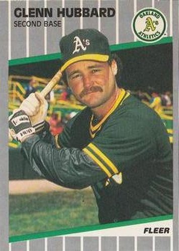 #12 Glenn Hubbard - Oakland Athletics - 1989 Fleer Baseball