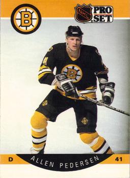 #12 Allen Pedersen - Boston Bruins - 1990-91 Pro Set Hockey